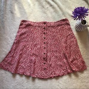 AE - Red Skirt with White Flowers